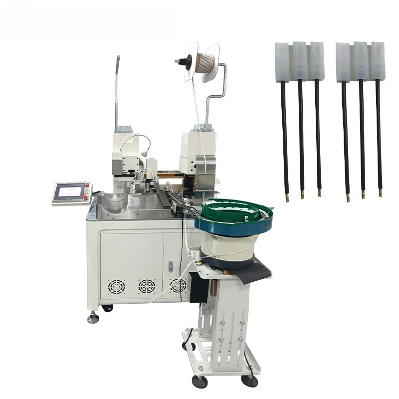 EW-8880 Fully Automatic Wire Cutting Stripping And Housing Assemble Inserting Machine House Insert Connector Insertion Machine