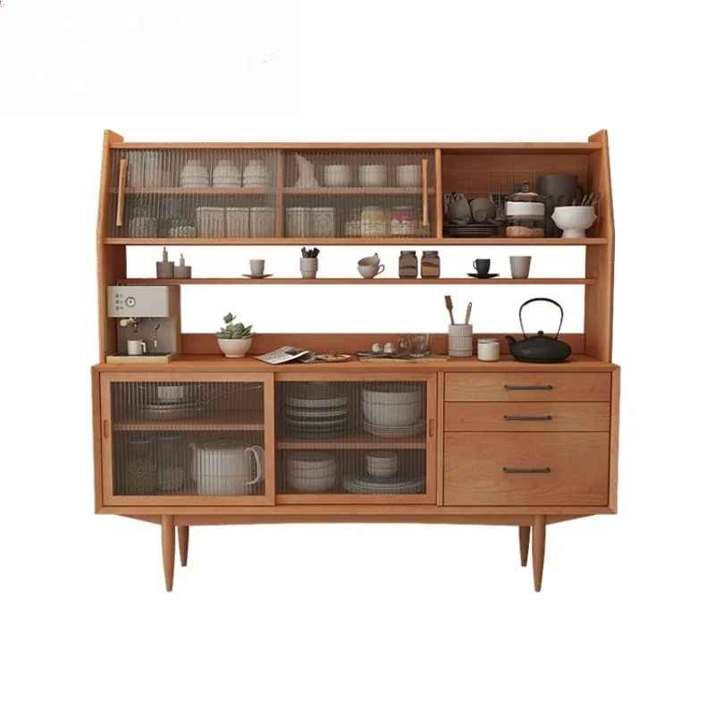 Furniture Solid Wood Side Cabinet Living Room Locker Modern Simple Locker Tea Cabinet Storage