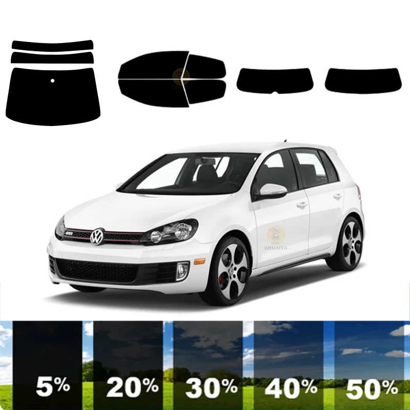 

precut Removable Window Tint Film For Car 100% UVR 5%-35%VLT Heat Insulation Carbon ﻿For VOLKSWAGEN GTI 2 DR HATCH 2010-2014