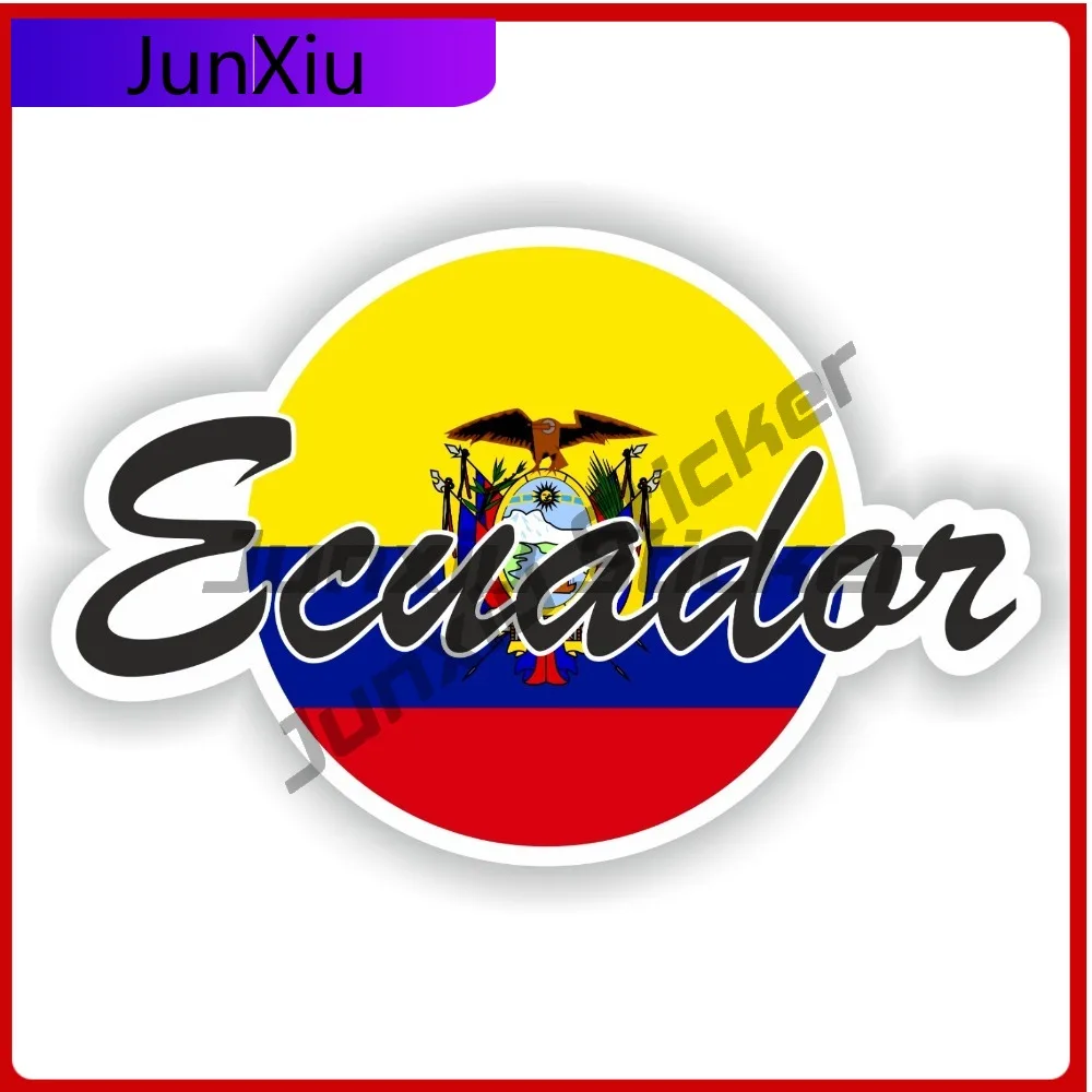 

Ecuador Round Flag Eye Catching Top Quality Scratch Resistant Modern Truck Decal Waterproof Vinyl Car Laptop Window Bumper