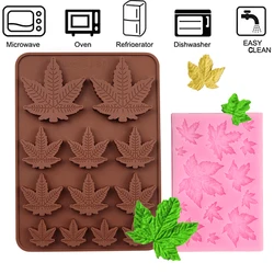 Maple Leaf Silicone Mold Autumn Fall Leaves Resin Fondant Mould Chocolate Cupcake Cake Topper Decorating Tool Hemp Thanksgiving