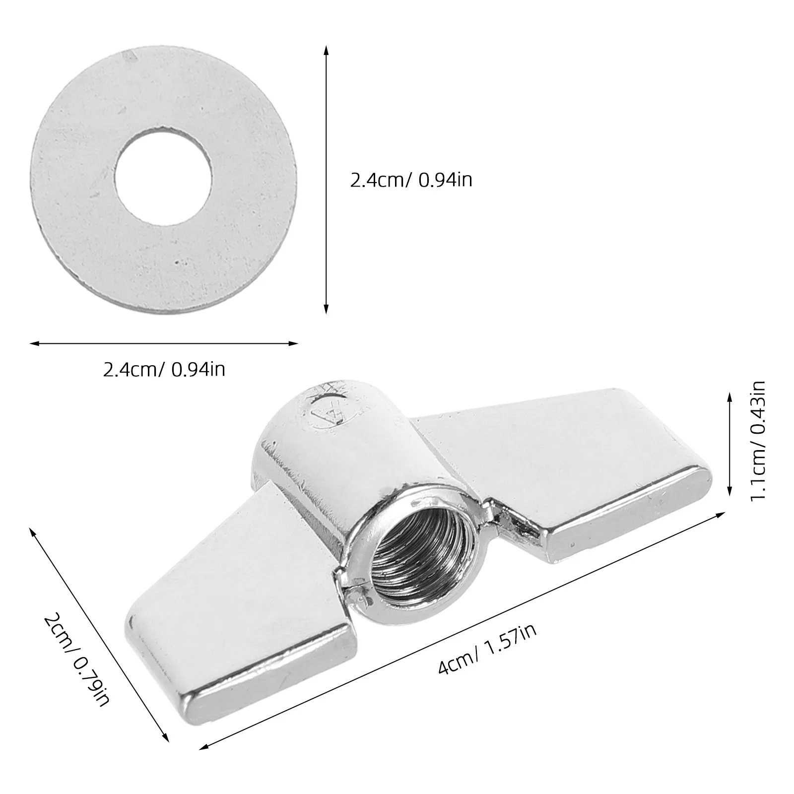 12Pcs Cymbal Wing Nut Metal Washer Set Heavy Duty Drum Hardware Replacement Cymbal Stand Nut Percussion Parts Repair Kit
