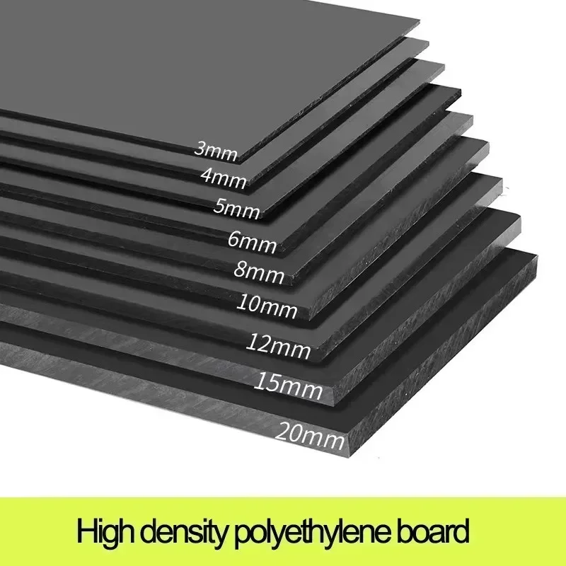 Food Grade HDPE Board Wear Resistant Black PE Plate Polyethylene Pork Cutting Pad Handmade Model Engineering Plastic Gaskets