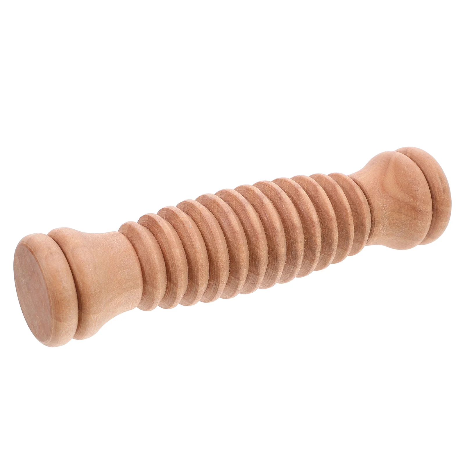 

Wooden Foot Massager Roller Grooved Design For Leg Muscle Relaxation Fascia Release Lymphatic Massage Tool Anti-Cellulite