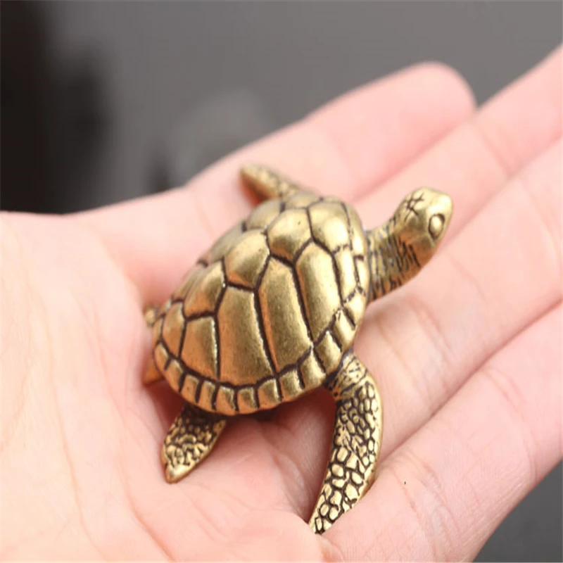 

Personalized and creative turtle bronze ornament hanging handle handicraft