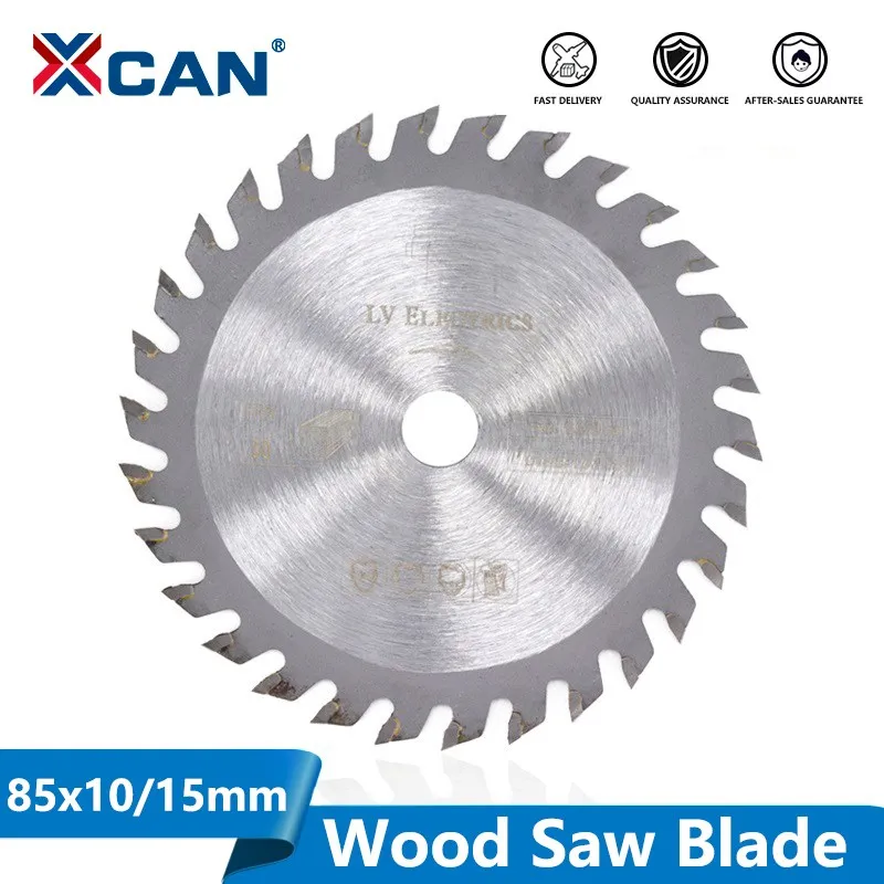 XCAN Mini Circular Saw Blade 1pc 85x10/15mm 24T 30T 36T High Quality Wood Cutting Blade Carbide Tipped Cutting Disc