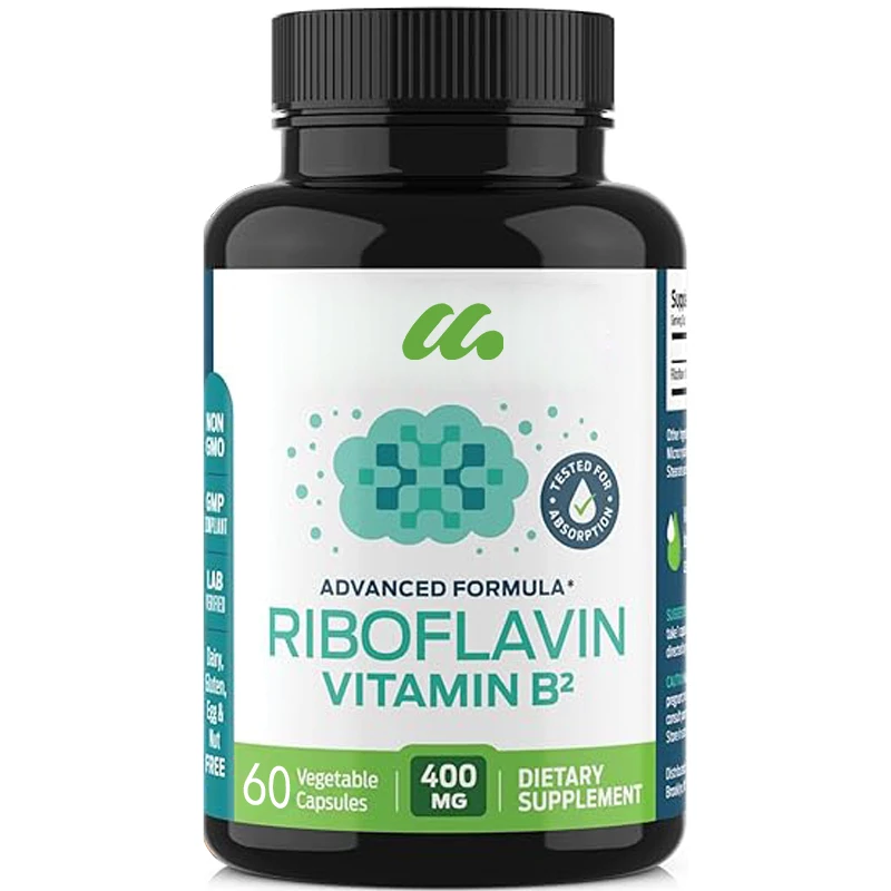 Vitamin B2 Riboflavin - Energy, Skin, and Cell Health Supplement - Vitamin B2 Vitamin B - Non GMO and Gluten-60 capsules