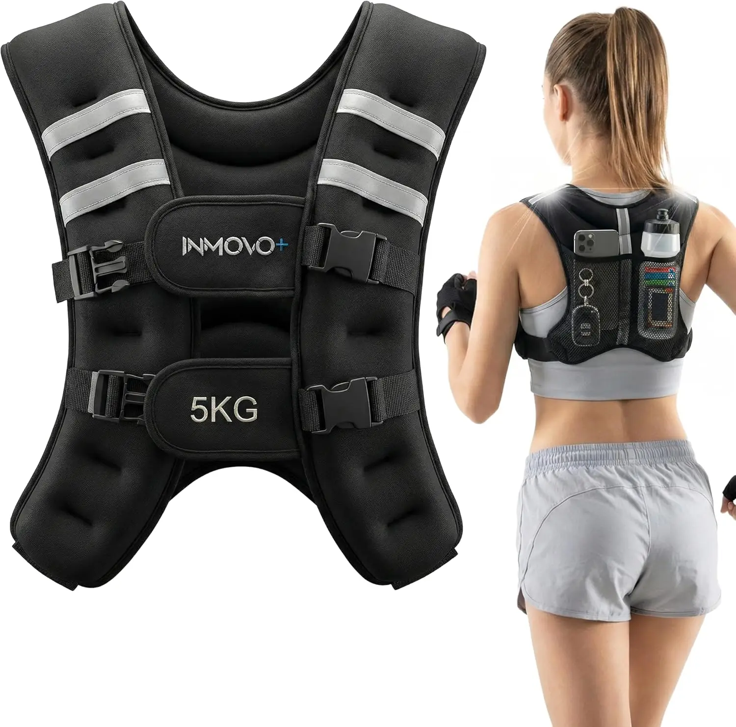 

Женский утяжеленный жилет 10 фунтов, регулируемые лямки, защита от запаха, для бега и тренировок