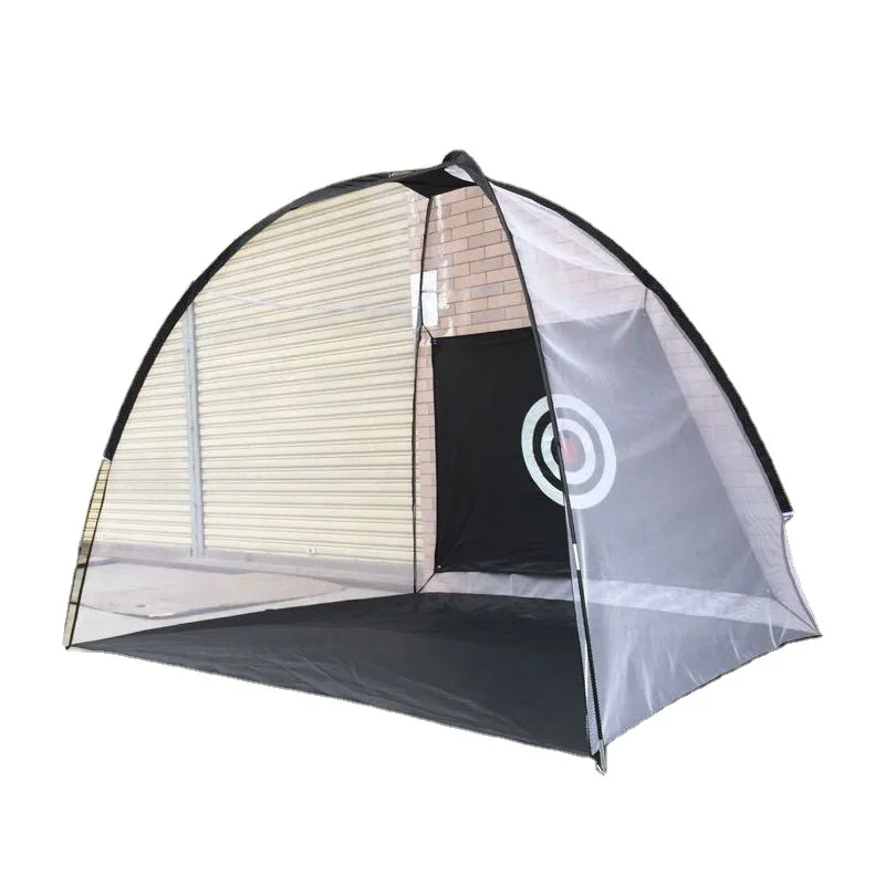 

Portable golf practice net, indoor golf simulation