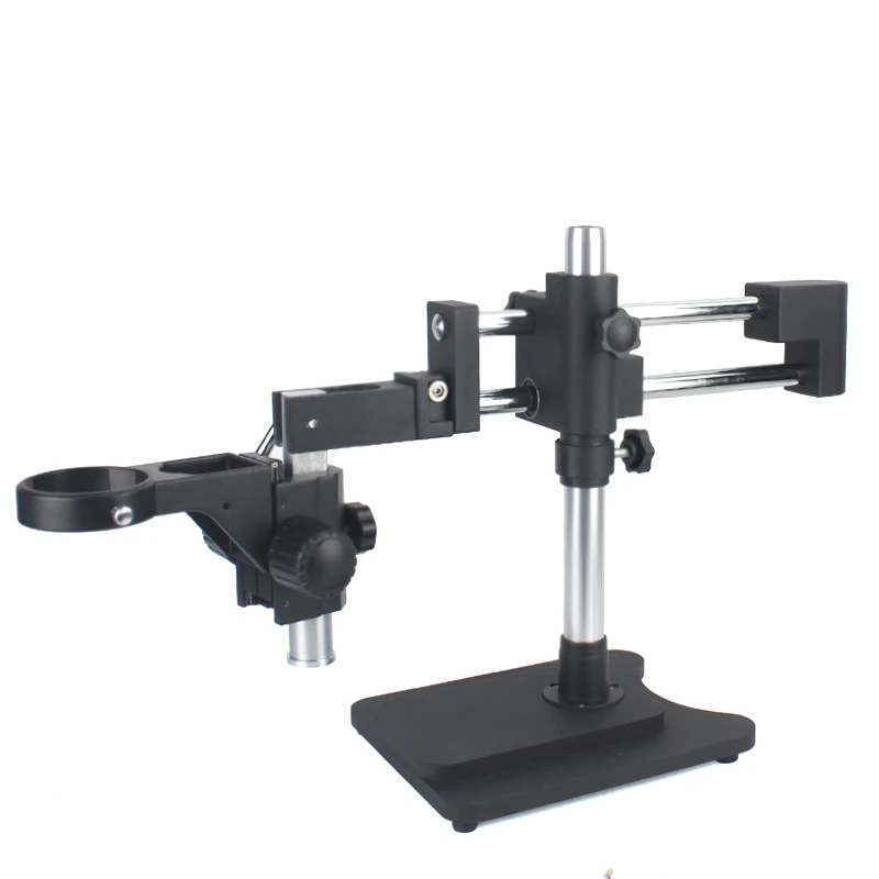 Universal Double Boom Lab Industrial Zoom Trinocular Stereo Microscope Holder Bracket Arm Stand 76mm Microscopio Accessories