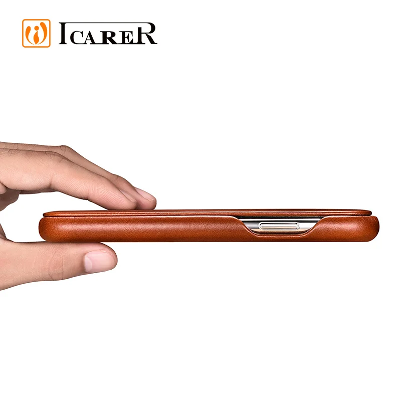 Top Quality Genuine Leather Case Flip Phone Case For iPhone X - Image 3