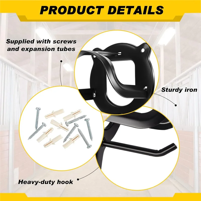 

A74E-3 Counts Horse Bridle Rack Horse Tack Storage Halter Hanger For Horse Barn Supplies