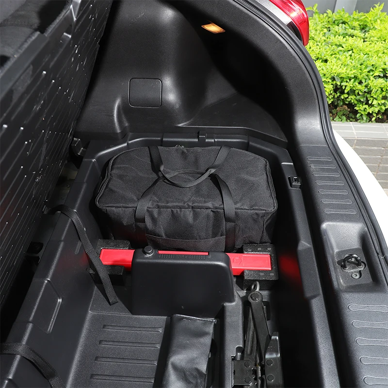 Para Nissan Juke F15 2011-2019 tela Oxford negro maletero de coche bolsa de almacenamiento inferior bolsa de almacenamiento de herramientas accesorios de coche