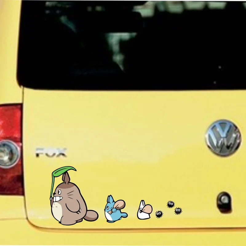 Totoro car sticker car body helmet personality creative cute waterproof change decorative fashion car sticker view 5