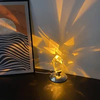 New Ins 16 Colors Shadow Romantic Diamond Crystal Light Lamp LED Atmosphere Projection Light USB Control Table Bar Bedside Decor 1