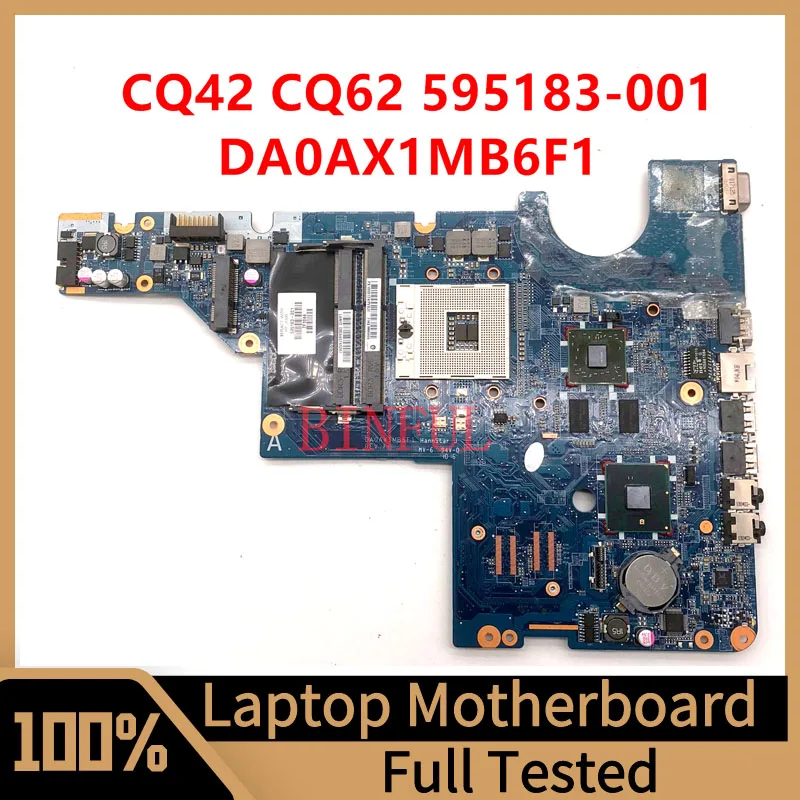 

595183-001 595183-501 595183-601 Mainboard For HP CQ42 CQ62 Laptop Motherboard DA0AX1MB6F1 HM55 100% Full Tested Working Well