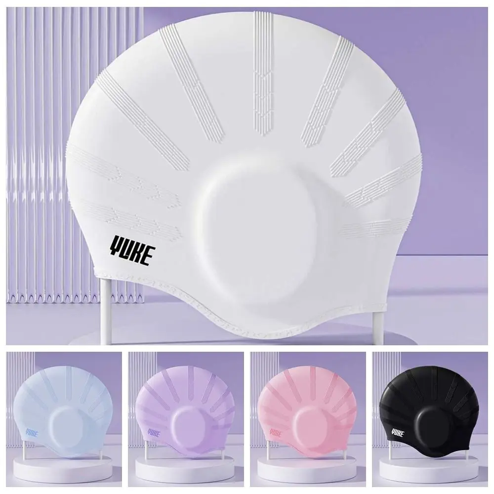 سماعات رأس مرنة للسباحة، قبعة غوص ناعمة بلون سادة، مضادة للبرد، ثلاثية الأبعاد، غطاء رأس سباحة للرجال