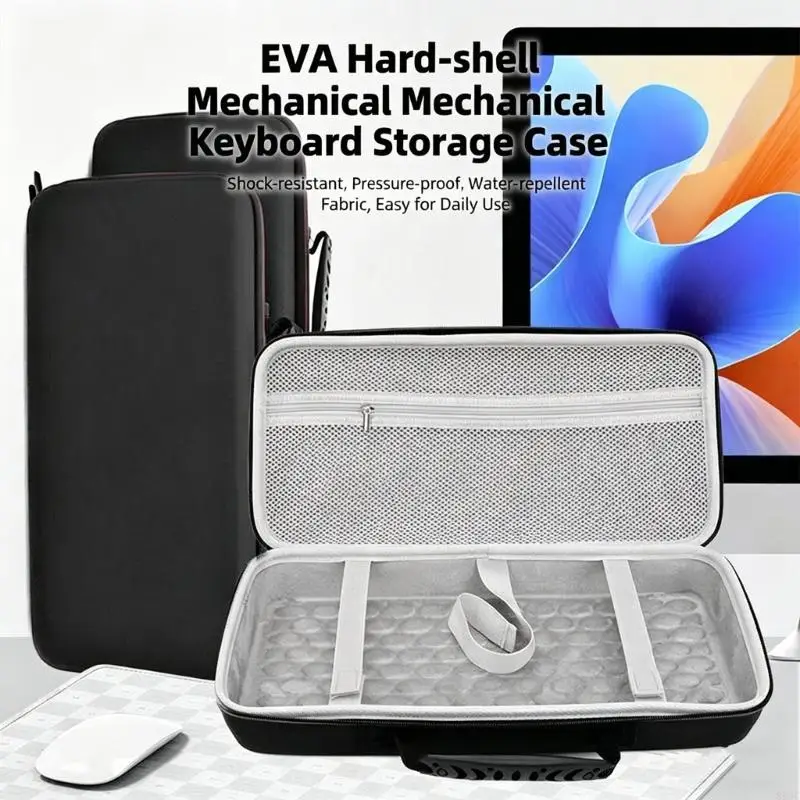 Hard Protective Case Waterproof Shockproof Dustproof Cover Outdoor Travel Box Storage Bag For Mouse Keyboard 896C