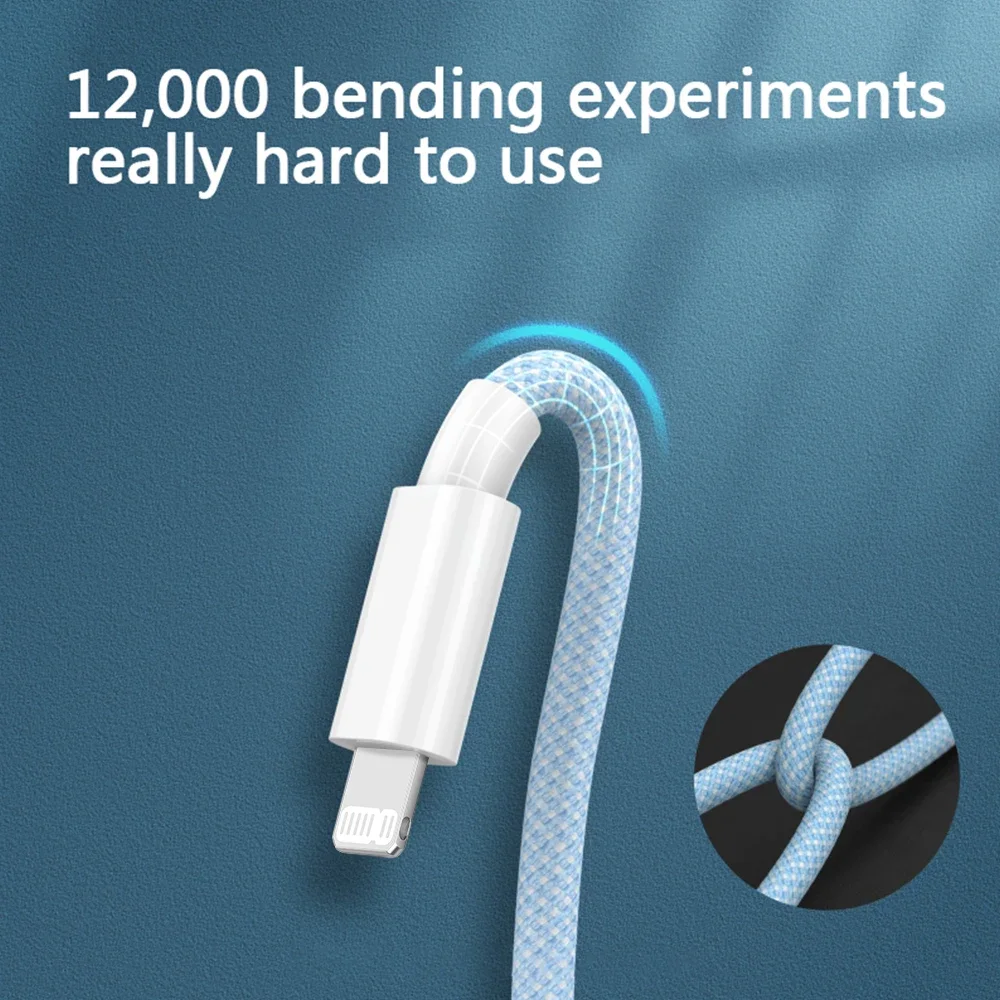 

20W PD USB C Cable For iPhone 14 13 12 11 Pro Max Xs 8 Plus iPad Wire 3A Fast Charging Cord Type C Data 1M 2M Cable for iPhone