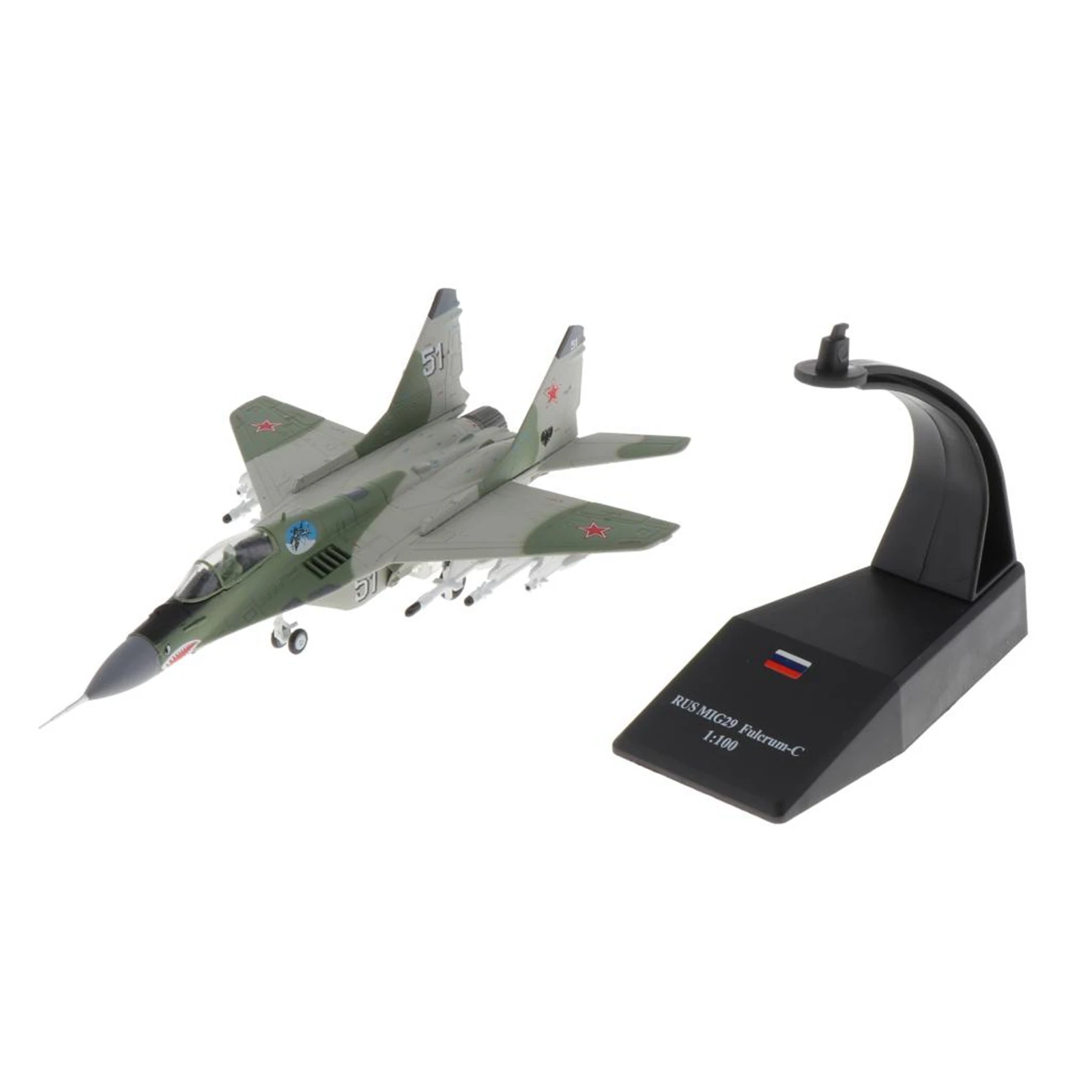 1/100 Scale MIG-29 Russian Model Diecast Metal Plane Aircraft Airplane Model Children Gift Toy Ornament For Collections