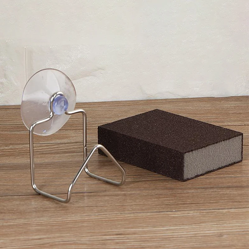 

Stainless Steel High Quality Durable Practical For Aliexpress Shoppers Suction Cup Drain Rack Sponge Practical For Daily Use