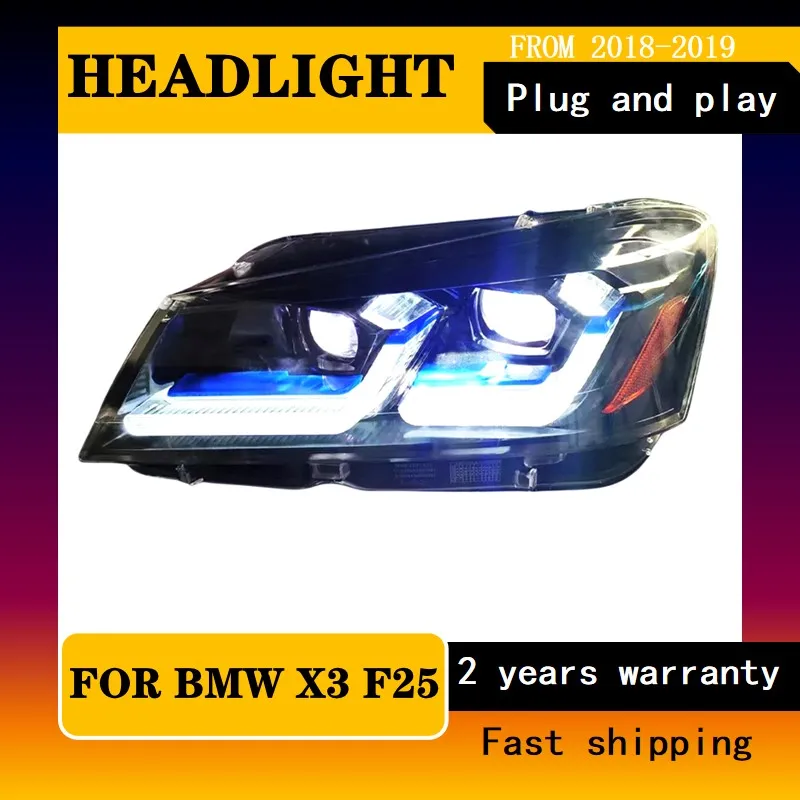 Car Styling for BMW X3 F25 Head Light 2010-2013 F25 Headlamp DRL Turn Signal High Beam Projector Lens