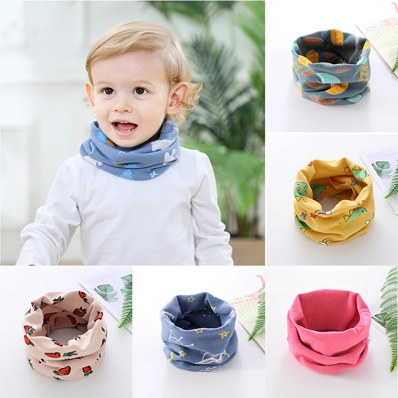 Cotton Baby Winter Children Scarf Boy Girl Scarf Kids Child Neck O Ring Scarves Collar Pullover Bib Warm Neckerchief 0-12 Years