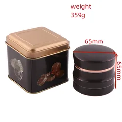 New ceramic smoke grinder 65MM four-layer ceramic surface zinc alloy grinder smoke set