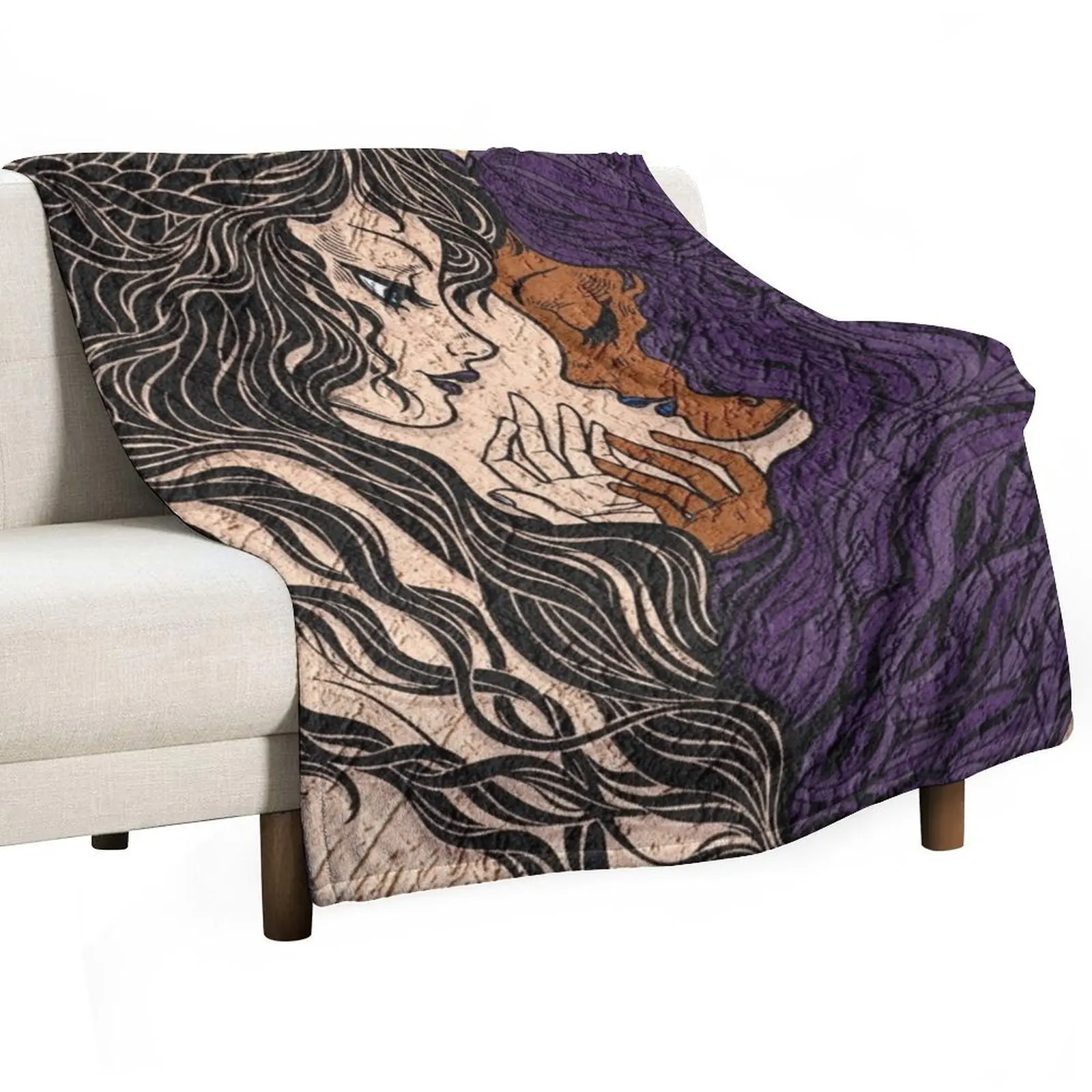 Diverse Feminine Lesbian Love Throw Blanket blankets ands Personalized Gift Thin Kid'S Blankets