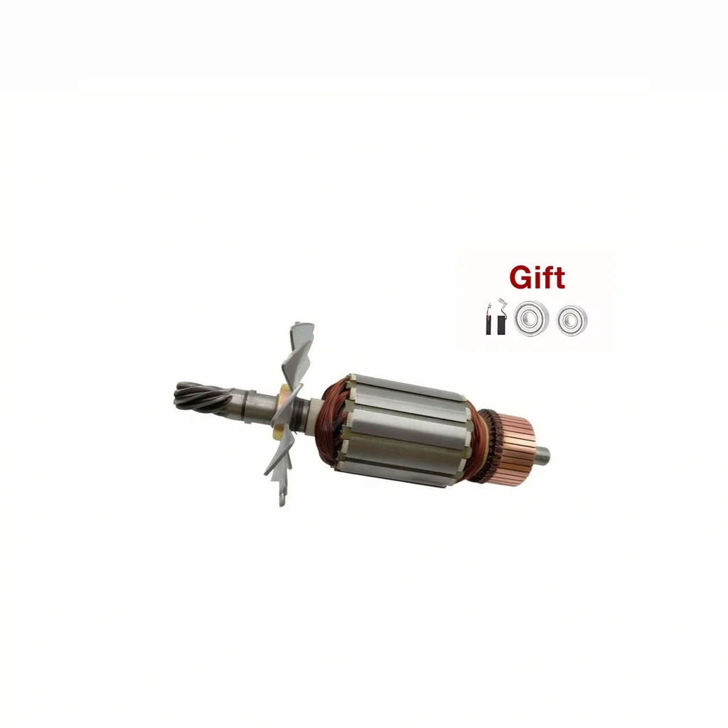 Rotor Armature with Carbon Brush Replacement Parts for MAKITA LS1440 LS 1440 516728-5 Miter Saw Accessories