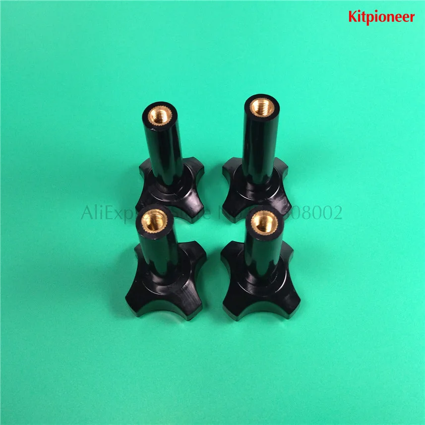 Черные крепежные гайки 4 в 1, фитинги, четырехлистные винтовые гайки M8 для машин для мягкого мороженого YKF826T