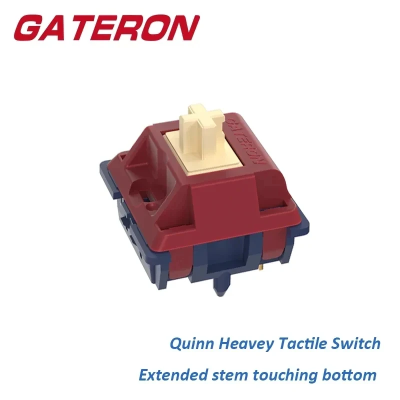 Przełącznik Gateron Quinn 5-pinowy RGB ciężki dotykowy nylon POM DIY dostosowany do mechanicznych przełączników klawiatury wstępnie nawodniony