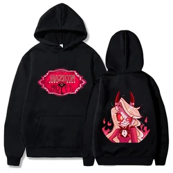 Y2k Street Clothing 2024 Fun Alastor Print Sweatshirt for Men and Women Hazbin Hotels Anime Clothing Hoodie