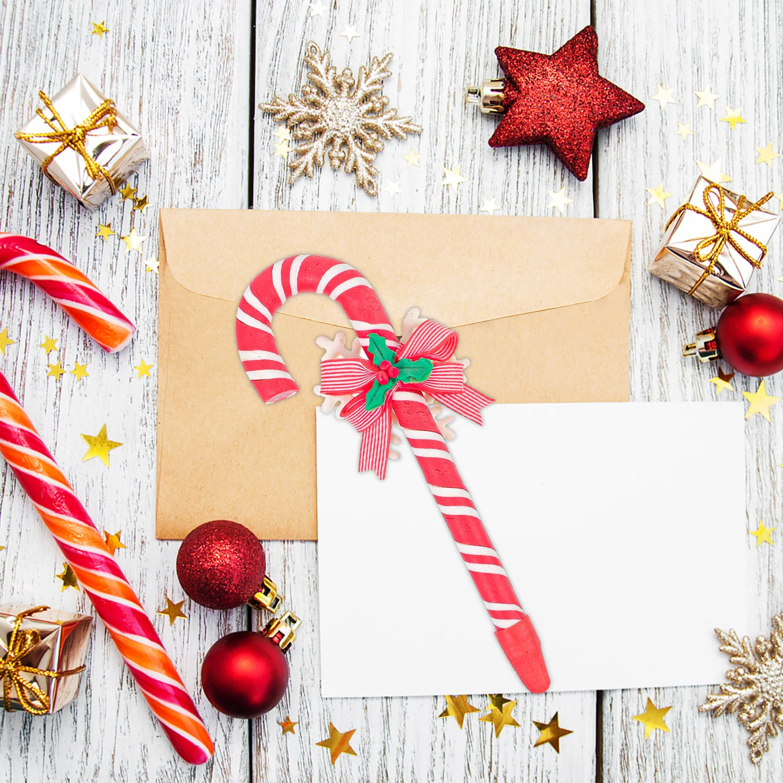 

10 шт., рождественские ручки, шариковые ручки из полимерной глины, гладкие гелевые чернила для письма, офисные школьные принадлежности, канцелярские принадлежности в мультяшном стиле