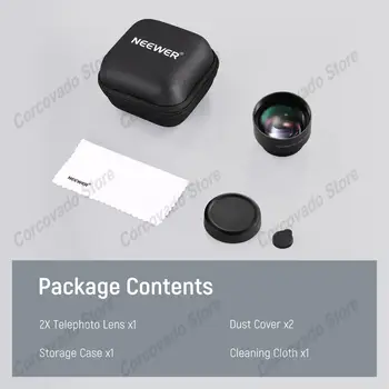 VÝPRODEJ Teleobjektiv NEEWER LS-41 HD 60mm pouze pro 17mm závitový kryt, 2x zvětšení pro iPhone a Samsung s pouzdrem na telefon 8 nejlepší prodej Samsung Galaxy K Zoom - №3