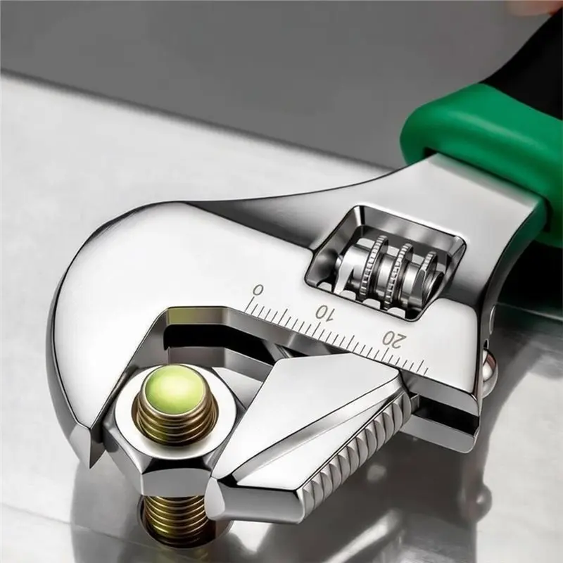 TFORU-8Inch Adjustable Wrench Monkey Wrenches Short Handle Spanner Pipe Wrench For Air Controller Pipe Hand Tool