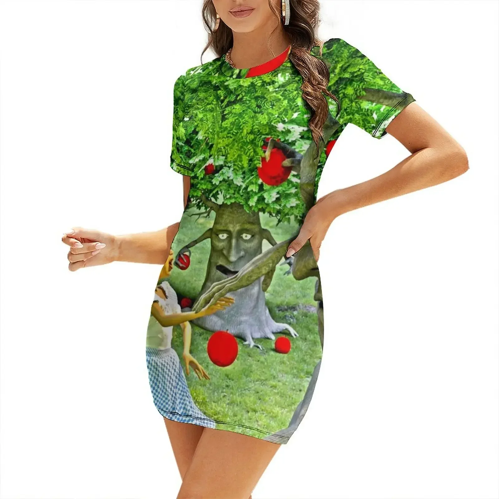 

Stop Picking My Apples Short-Sleeved Dress Dress vintage luxury evening dresses for women 2026 summer outfits for women 2026