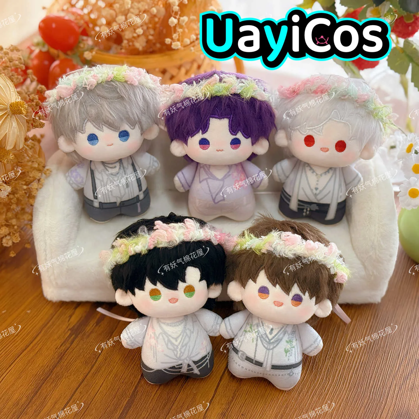 

Love and Deepspace Sylus Caleb Xavier Zayne Rafayel Flower 10 см Мягкая плюшевая кукла Одежда Брелок Подушка Аниме Фигурка Gam