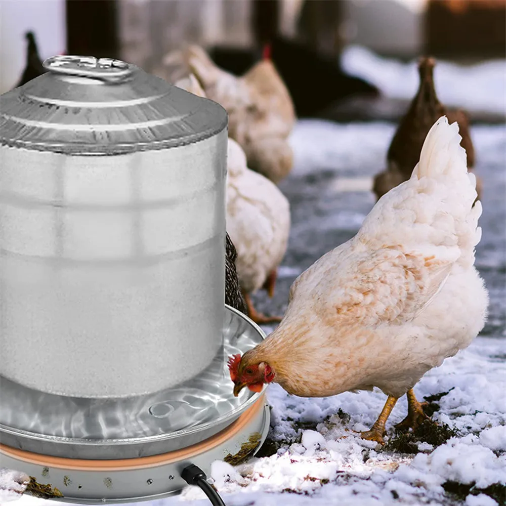 EU 30CM Poultry Drinking Water Constant Temperature Base Safe and Durable Poultry Waterer Drinker Heated Base Farming Equipment