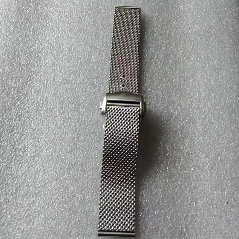 Milan stalowa siatka antyalergiczny pasek do zegarka dla Omega 007 Seahorse 300 Observatory 20mm Breitling wymień uniwersalny pasek do zegarka