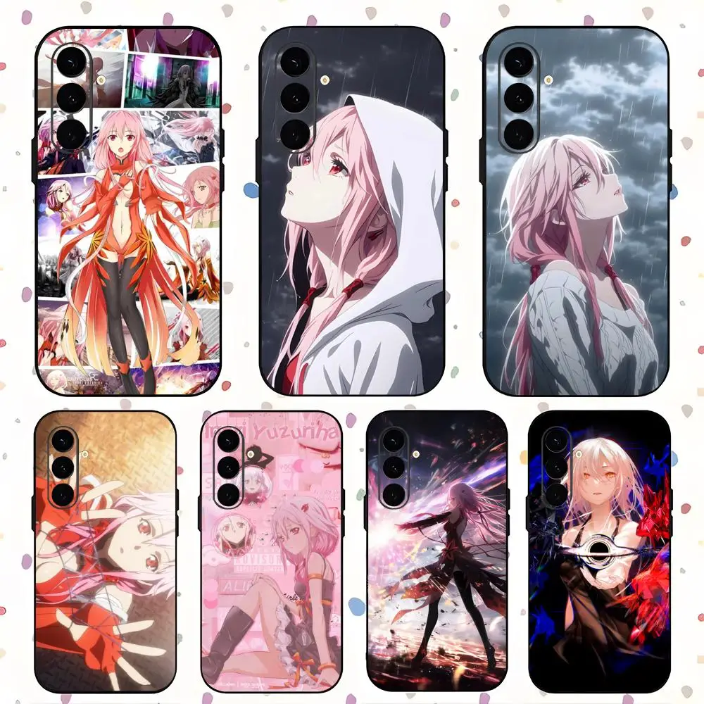 Guilty Crown Yuzuriha Inori Phone Case For Samsung Galaxy S25 S24 S23 S22 S21 S20 Plus Ultra Note20 Soft Black