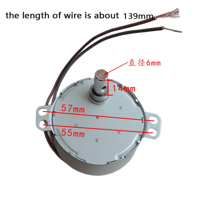 Imagem -03 - Acessórios para Ventilador Elétrico Shaking Head Motor Motor Síncrono Ímã Permanente Claw Pole Swing Motor 49tyj