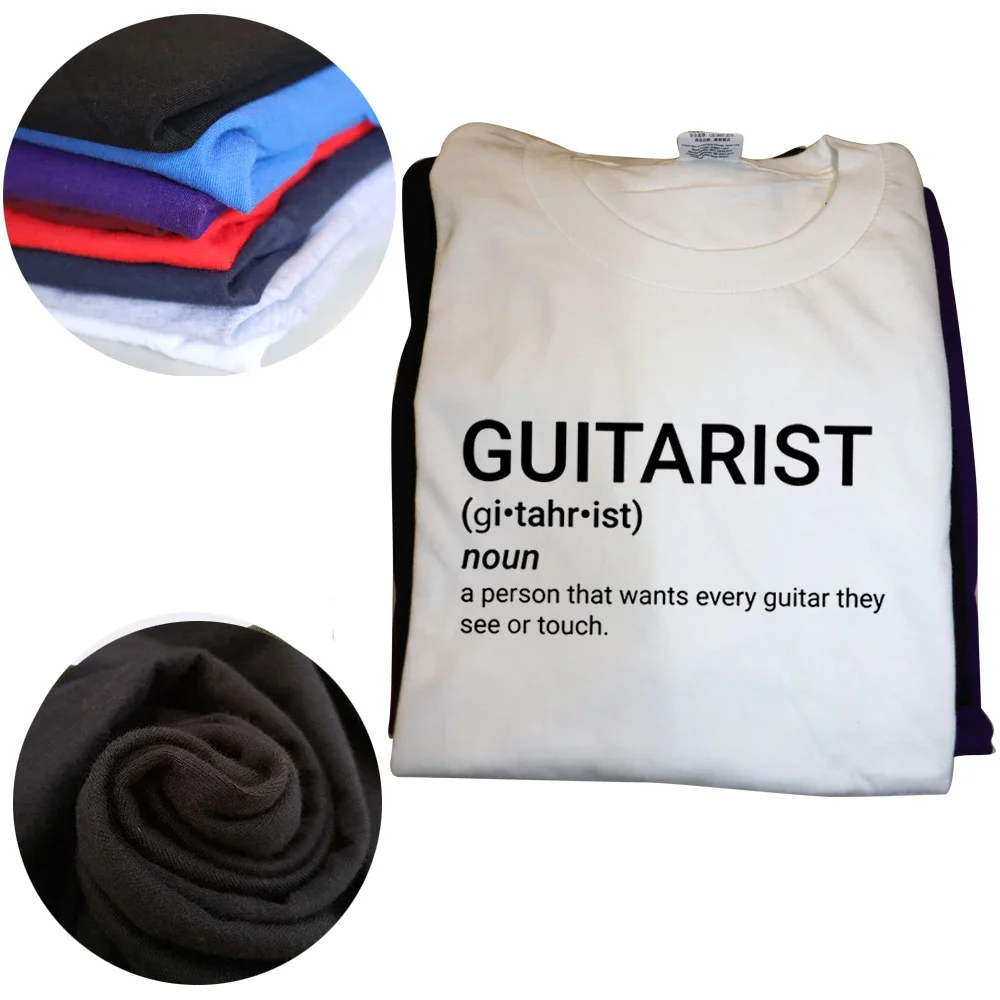 Funny Guitar Player Guitarist Definition T Shirts Graphic Cotton Streetwear Short Sleeve O-neck Harajuku  T-shirt Mens