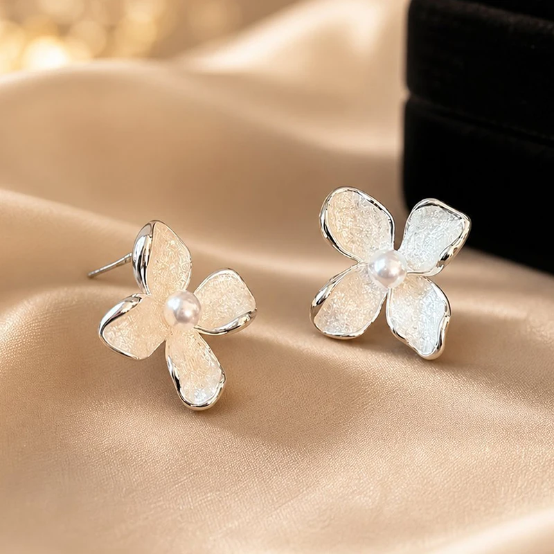 GANPUP Süße Niedliche Blütenblätter-Ohrstecker für Frauen Neue Mode Ohrpiercing-Schmuck Geschenk Party серьги женские – Detail 6