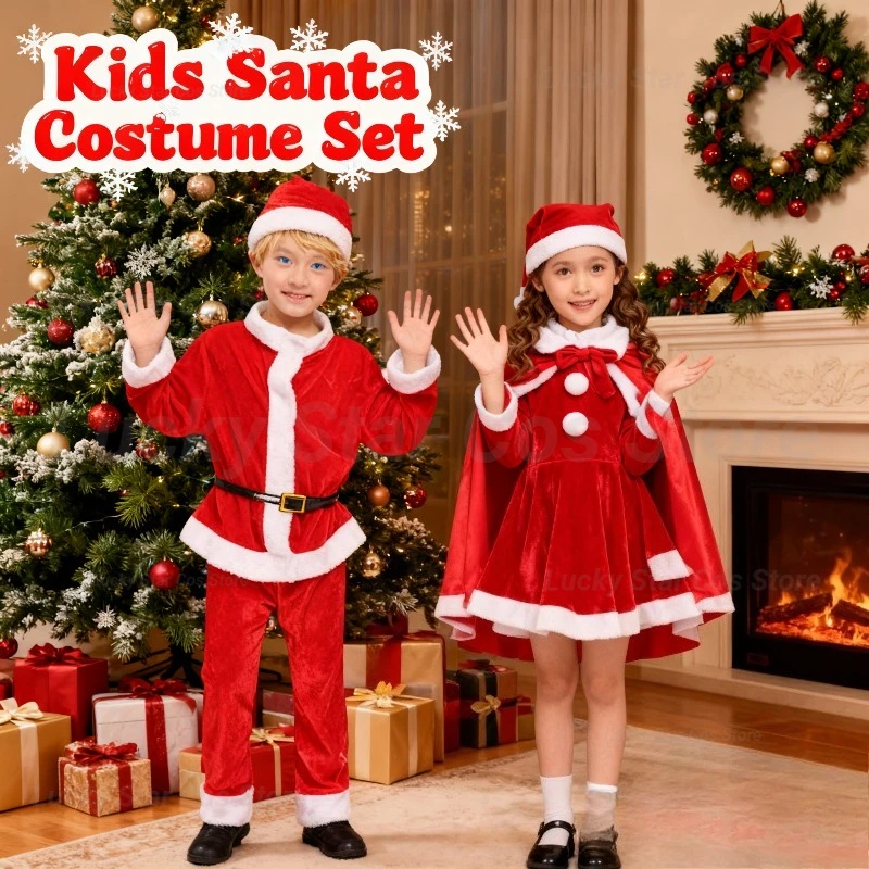 

2025 Christmas Costumes for Boys and Girls Children's Christmas Performance Outfits