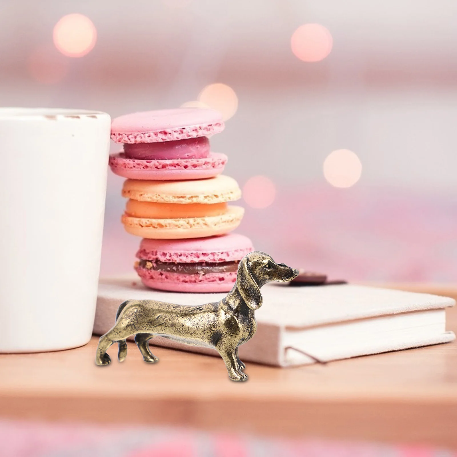 

2pcs Brass Small Metal Animal Statue For Desktop Home Office Car Dashboard Decor Vintage Miniature