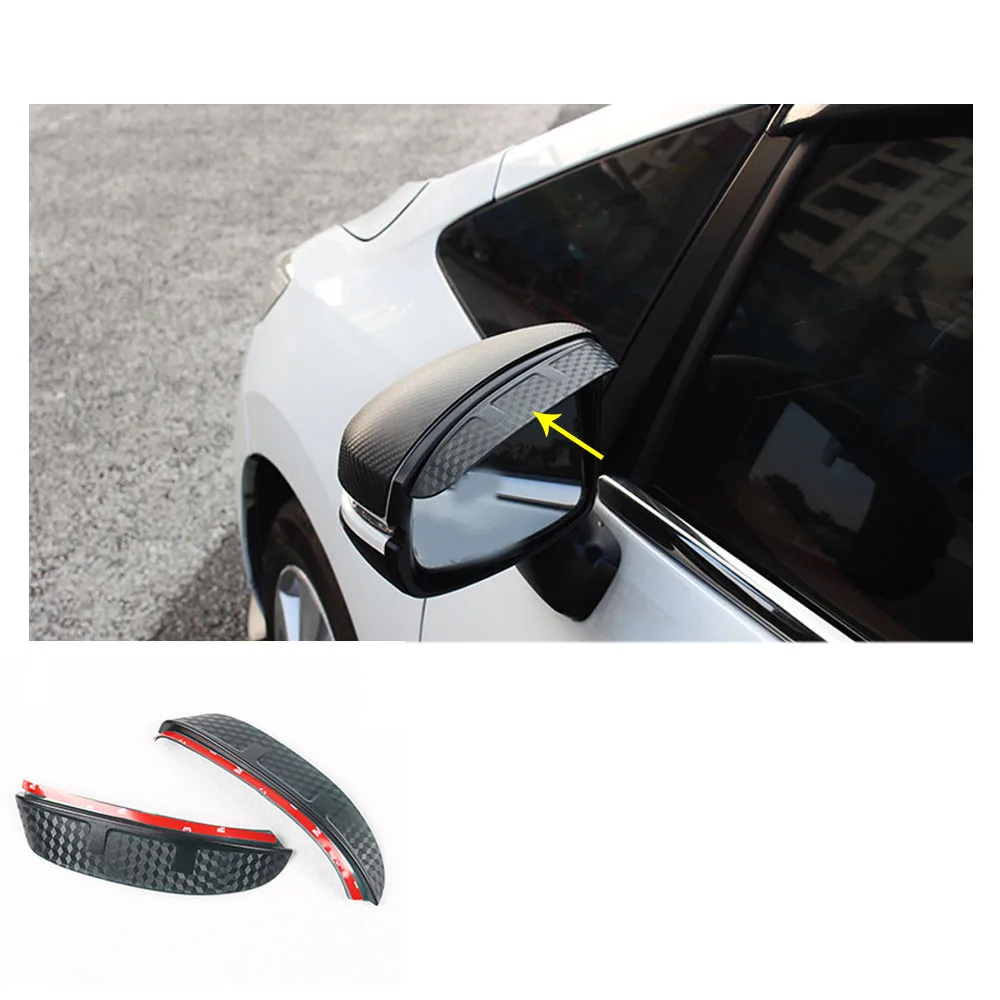 

Car Stick Rear View Side Glass Mirror Trim Frame Rain Shield Sun Visor Shade 2PCs For Mercedes Benz GLA 2020 2021 2022 2023