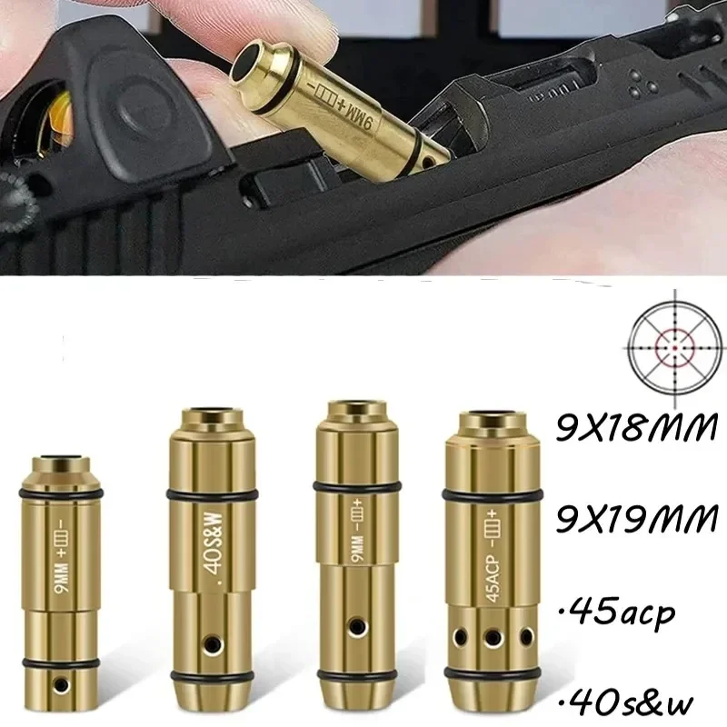 

Training Practice Bore Sight 9MM 45ACP Laser Training Bullet 9x19mm .40s&w Hunting Shooting Red Dot Laser for Dry Fire