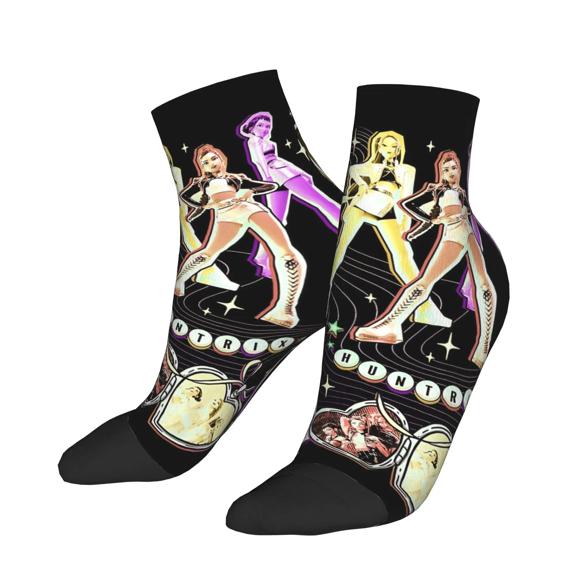 

Rumi Zoey Mira Huntrix Girls Kpop Demon Hunters Носки Забавные носки до щиколотки Осенние нескользящие мужские качественные дизайнерские уличные повседневные носки
