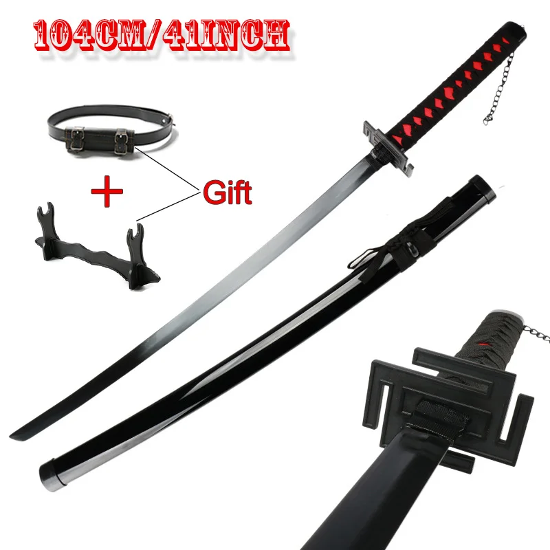104 cm/41 cali Katana Japońska Manga Kurosaki Ichigo Drewniany Miecz Zabawka Zangetsu Ichigo Prezenty na Halloween Kostiumy Świąteczne Rekwizyty